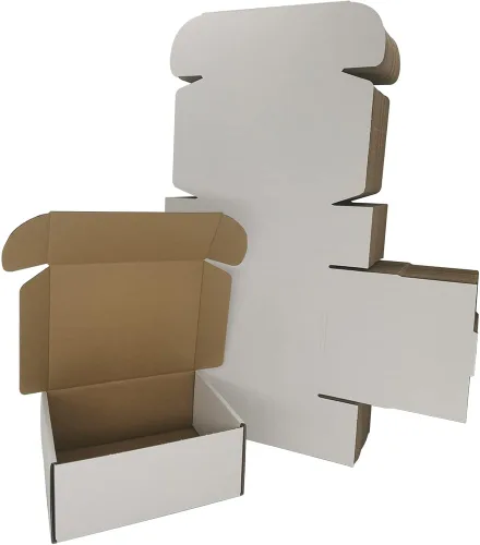 Miniatura 17 de Cajas de envío pequeñas de 9 x 6 x 2 pulgadas, paquete de 25 sobres de cartón corrugado blanco, suministros de embalaje para pequeñas empresas