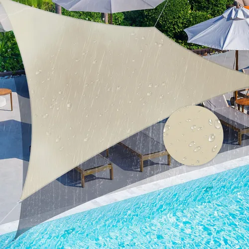COARBOR Toldo rectangular impermeable, perfecto para patio, exterior, jardín, personalizado, color beige, 10 x 13 pies