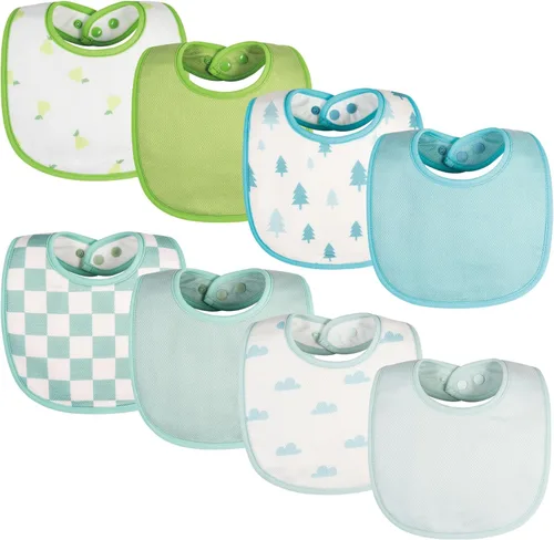 Miniatura 12 de Tiny Twinkle Baby Feeding Bibs - Waterproof and Absorbent Infant Drool and Feeding Baby Bibs Boy Macaron 8