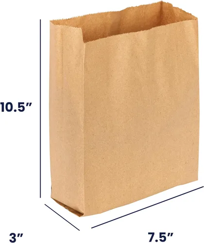 Miniatura 3 de Hospeco - GID-HOSKL-260 Bolsas de higiene femenina con refuerzo KL Waxed Kraft, 10.25” x 7.5” x 3.5”, (caja de 500)