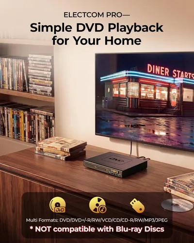 Miniatura 2 de Reproductores de DVD para TV con HDMI, reproductores de DVD que reproducen todas las regiones, reproductor de DVD simple con fácil funcionamiento