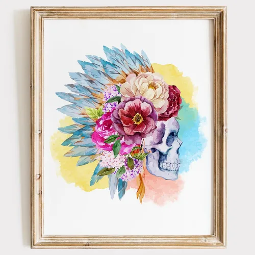 Miniatura 22 de DREAM BIG PRINTABLES Impresión artística de flechas y plumas de acuarela - Sin marco - 8x10 Patrimonio nativo americano - Decoración de pared boho