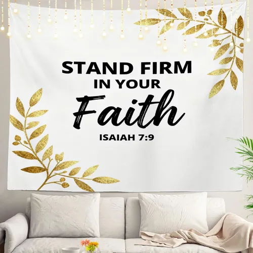 Miniatura 10 de Shrahala Tapiz de pared cristiano con palabras blancas, palabras de Navidad, escuela, Jesús, Biblia, adoración de la Biblia, tapiz grande