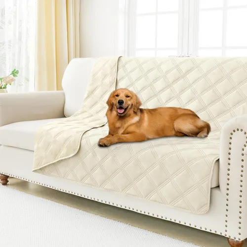Miniatura 22 de Smiry Funda Impermeable para Cama de Perro, Manta Suave Reversible para Mascotas, Lavable a Prueba de Fugas para Gatos y Perros, Funda para Sofá