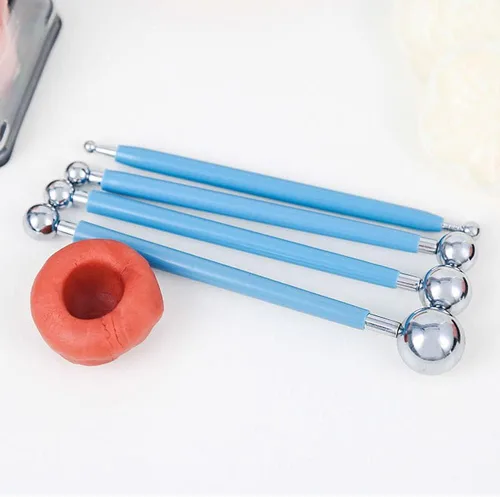 Miniatura 6 de Kit de herramientas de escultura de mano para modelado de pasteles de fondant, 31 piezas para decoración de pasteles de galletas, escultura