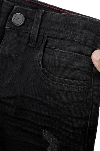 Miniatura 4 de X RAY Jeans desgastados para niños (2T-16), pantalones elásticos ajustados para niños grandes y pequeños, jeans rasgados para niños