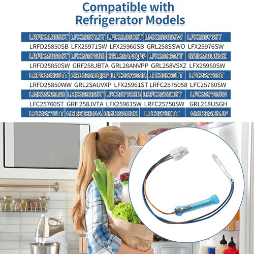 Miniatura 3 de 6615JB2005H - Conjunto de sensor de temperatura de descongelación para refrigerador LG Kenmore, sustituye a 6615JB2005M, 1266868, AP4438477