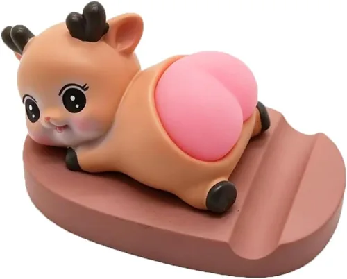 Miniatura 2 de Cute Animal Deer Cell Phone Stand Holder, Small Desk Phone Stand Mount for iPhone Android Samsung Galaxy Note