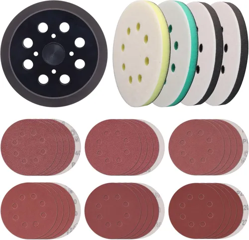 Miniatura 11 de Almohadilla de repuesto para lijadora de 5 pulgadas y 8 agujeros para Craftsman 315112170, 315116940, 315116950, 315112180, 315279870 y Craftsman