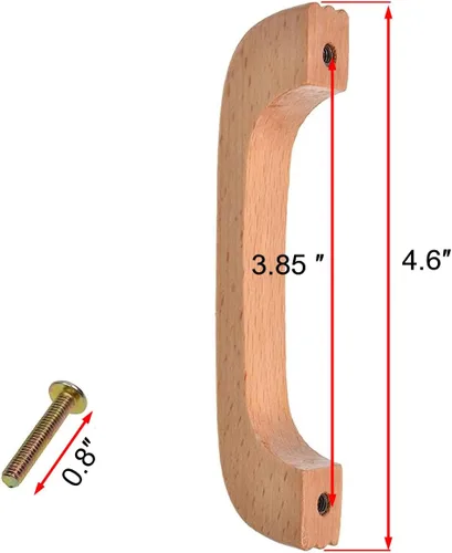 Miniatura 3 de Cosmos 6 tiradores de madera para cajones de gabinete con tornillos