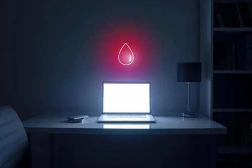 Miniatura 5 de ADVPRO Señal de neón del silicón LED de la flexión de la gota de agua - azul - st16s32-fnu0070-b