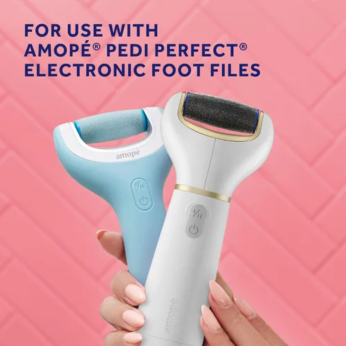 Miniatura 7 de Amope Pedi Perfect - Removedor eléctrico de callos para pies con cristales de diamante, elimina la piel dura y muerta, paquete mixto para piel dura