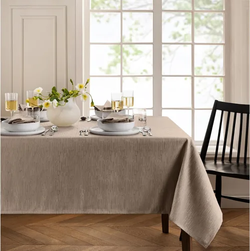 Miniatura 9 de Elrene Home Fashions - Mantel Continental de textura sólida resistente al agua, manchas y arrugas, 60 x 144 pulgadas, rectangular, color gris pardo