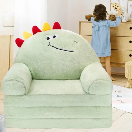 Miniatura 7 de Brown Dog - Silla para niños pequeños, sofá abatible 2 en 1 y mini sofá para niñas y niños, de 1 a 4 años