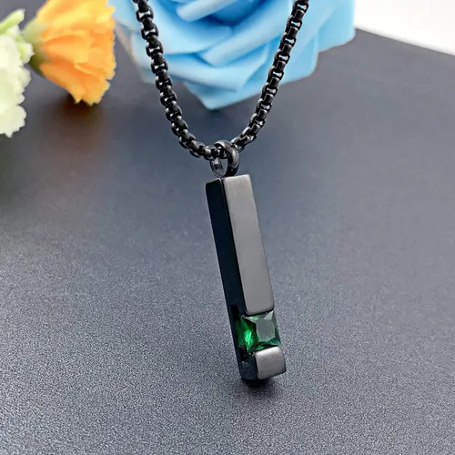 Miniatura 64 de YOUFENG collar con urna para cenizas, cubos de piedras natales, urna para cenizas humanas, collar de urna de cremación, relicario, recuerdo