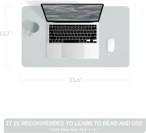 YSAGi Almohadilla de escritorio de piel antideslizante, tapete impermeable para teclado de computadora portátil, protector de mesa y alfombrilla,