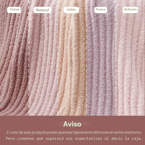 Miniatura 3 de Snuggle Sac Manta de Punto Rosa para Sofá, Mantas Suaves y Acogedoras con Ribete Esponjoso para Mujeres, Mantas de Microfibra Cálidas y Lindas