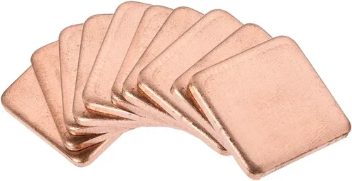 Miniatura 14 de uxcell Disipador térmico de cobre térmico de chipset IC plano para CPU GPU 0.591 x 0.591 x 0.047 in 10pcs