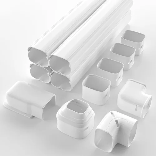 Miniatura 9 de Kit de cubierta de mini línea dividida de 3 pulgadas y 19 pies para minisplit Linset sin conductos y bombas de calor, tubería de PVC decorativa