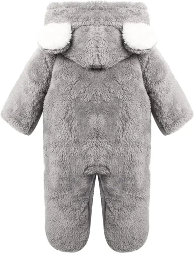 Miniatura 3 de Haokaini - Mono de algodón con capucha para recién nacido, diseño de oso