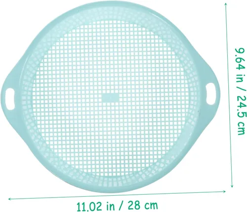 Miniatura 2 de Happyyami Tamiz de suciedad para jardín, tamiz de plástico para suelo, tamiz de suelo, filtro de malla, tamiz de suciedad con mango, herramienta
