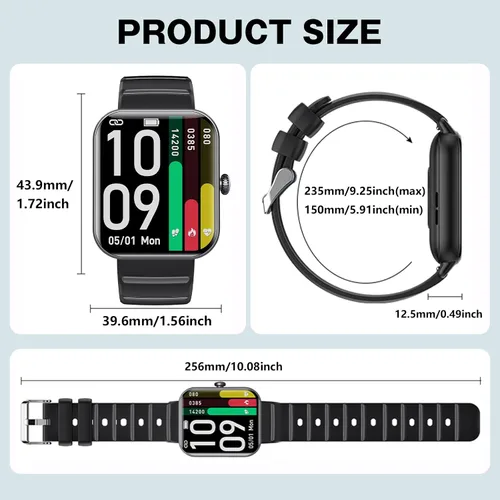 Miniatura 7 de Relojes inteligentes para mujeres y hombres, reloj inteligente de fitness, monitor de sueño, frecuencia cardíaca, oxígeno en sangre, presión