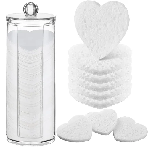 Miniatura 26 de Sieral 120 esponjas faciales comprimidas para mujeres con contenedor, almohadillas desechables para lavar la cara, exfoliante, esteticista, Lemon
