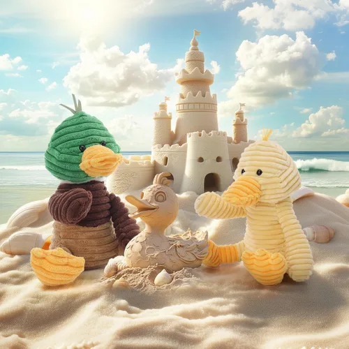Miniatura 4 de Apricot Lamb Toys - Pato de pana de peluche suave, perfecto para niños (pato de pana, 9 pulgadas)