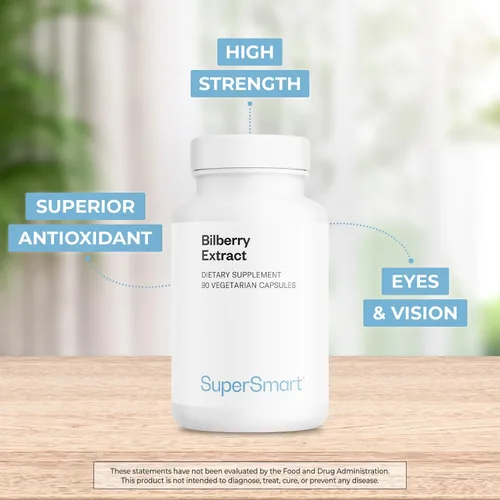 Miniatura 3 de Supersmart - Extracto de arándano (alta resistencia) - 25% de antocianina - Suplemento de arándano para ojos - Suplemento de fruta vaccinium