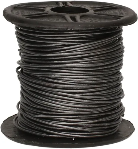 Miniatura 102 de The Beadsmith Cordón de cuero – Negro – Bobina de 0.039 in – 5 yardas/14.8 ft – Tanga de cuero indio ideal para trenzar, cuentas, collares, cordones