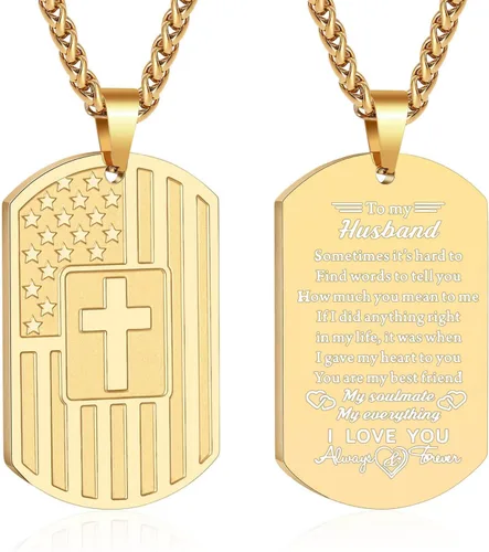 Miniatura 25 de Zocomi Rellenos de Media Navideña Regalo de Navidad - Para Mi Hijo Papá Hermano Marido Nieto Abuelo Novio Hombre Etiqueta de Perro Cruz Collar