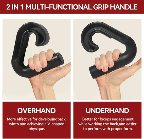 Miniatura 5 de Neutral Grip Pull Up Handles 45° - Angles 90 Grips for Relieve Wrist Stress - Non-Slip Pull Up Grips - for Pull-Ups Deadlifts - Fits Pull Up Bar