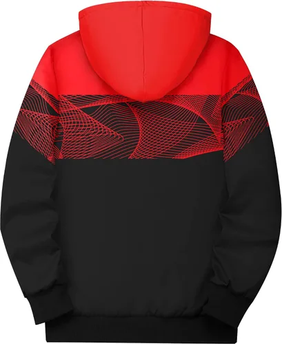 Miniatura 4 de SCODI - Sudaderas con capucha para hombre, sudadera de forro polar pesado, cremallera completa, forro de sherpa grueso