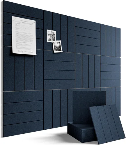 Miniatura 26 de Tablero de anuncios de fieltro grande de 36 x 24 pulgadas, alternativa al tablero de corcho – Paquete de 6 con 40 pestañas adhesivas extraíbles