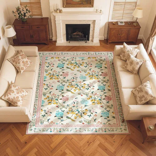 Miniatura 22 de Jinchan Alfombra Floral de Pasillo, 2x5, Alfombras Antideslizantes Lavables a Máquina, Alfombra Suave de Pelo Bajo para Pasillo, Resistente a