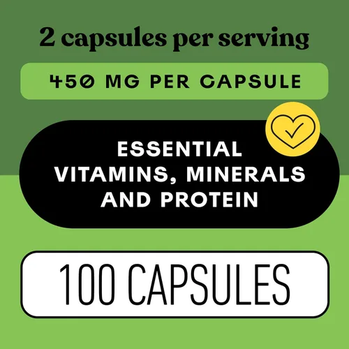 Miniatura 5 de Complete Natural Products Hoja de alfalfa pura - 100 cápsulas - 450 mg de polvo de hoja de alfalfa orgánica pura seca en cápsulas vegetales