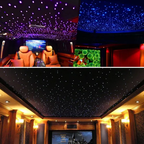 Miniatura 5 de CHINLY Twinkle - Kit de 150 piezas de luces de fibra óptica Starlight Headliner de 6.5 pies y 0.03 pulgadas, modo música, control remoto por
