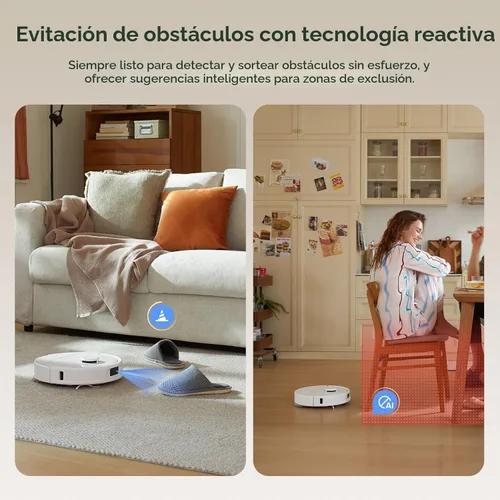 Miniatura 7 de roborock Qrevo Series Robot Aspirador y trapeador, succión de 8000 Pa, mejorado de Qrevo S, cepillo antienredos, prevención inteligente de White01