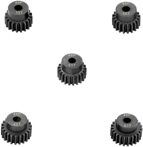 Miniatura 2 de Juego de engranajes de piñón de actualización de acero endurecido 48P: 19T 20T 21T 22T 23T ajuste 0.125 in (1/8 pulgadas) eje de motor RC