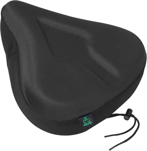 Miniatura 16 de Zacro Cojín de asiento de bicicleta, funda acolchada de gel para asiento de bicicleta para hombres y mujeres, cómodo, asiento de bicicleta Rosa