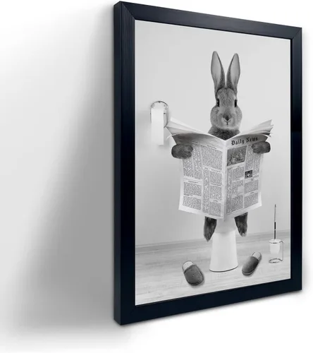 Miniatura 11 de Decoración de habitación de asno con estampados de animales, bonito cartel de citas de culo en el baño, decoración divertida para el baño, carteles