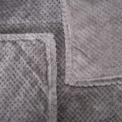 Miniatura 6 de Manta afelpada de vellón para adultos, niños pequeños, unisex, mantas suaves y cálidas para cama, sillón, sofá, viajes, exteriores y campamento Gris