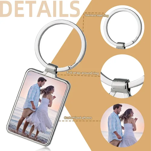 Miniatura 2 de Llavero personalizado con imagen, llaveros personalizados con texto y fotos, regalos para familiares y novios