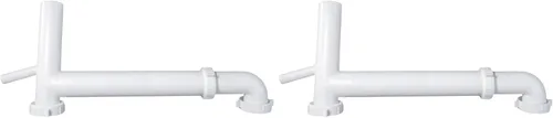 Miniatura 8 de Highcraft Q23917 Residuos de salida de plástico con rama para aplicaciones de drenaje tubular de 1-1/2 pulgadas, color blanco, paquete de 1