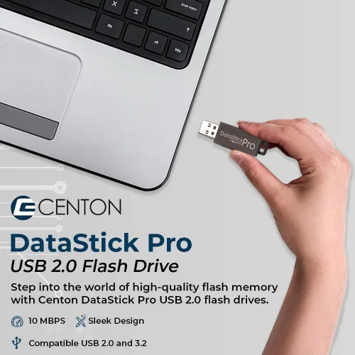 Miniatura 2 de DataStick Pro de Centon de 64 GB, paquete de 5, memoria flash USB 2.0 para almacenamiento y copia de seguridad