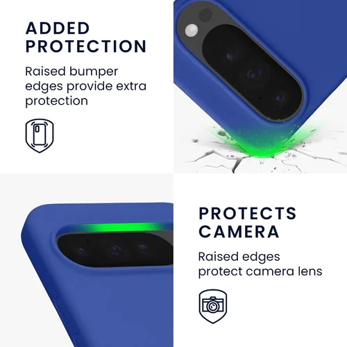 Miniatura 734 de kwmobile Funda Compatible con Google Pixel 6 Pro - Funda de teléfono de silicona TPU con acabado suave - Azul Arrecife
