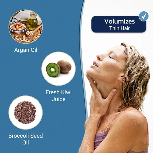 Miniatura 2 de Barra de champú para cabello fino con aceite de argán y kiwi, espuma suave, natural, verde, sin SLS, sin sulfato, sin jabón, cero residuos, vegano