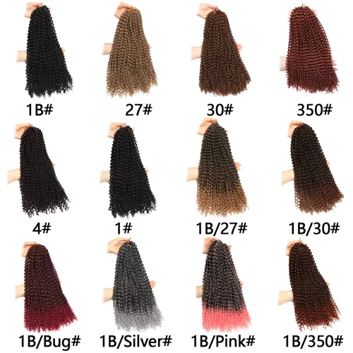 Miniatura 7 de Cabello Passion Twist de 30 pulgadas, cabello rubio de ondas de agua con ganchillo para mujeres, cabello rubio Passion Twist de ganchillo largo 27#