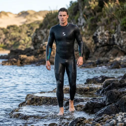 Miniatura 8 de Synergy Traje de neopreno para triatlón de 3/2 mm - Volution de manga larga, piel suave, para natación en aguas abiertas
