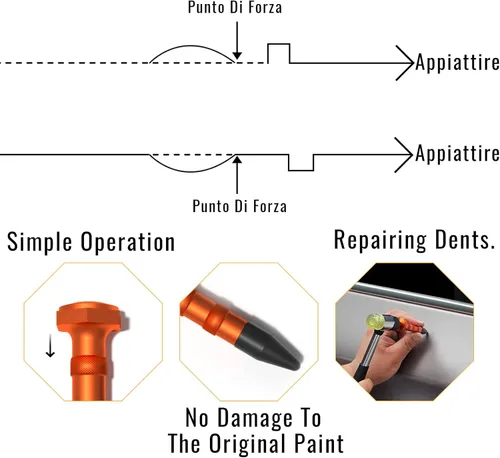 Miniatura 2 de Kits de reparación de abolladuras sin pintura, herramientas de eliminación de abolladuras para carrocería de auto, herramientas de reducción
